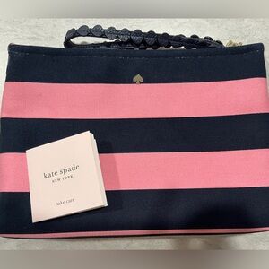 Kate Spade Navy and Pink Striped Tote